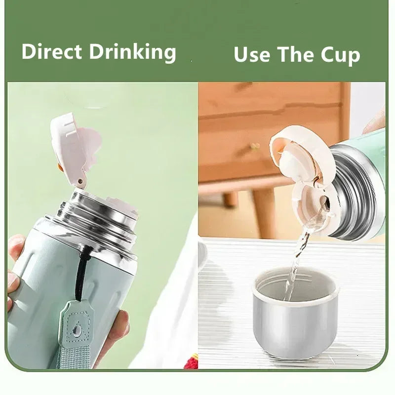New 316 stainless steel vacuum thermos flask, insulated water bottle, travel hot cup, cold and hot summer and winter gift