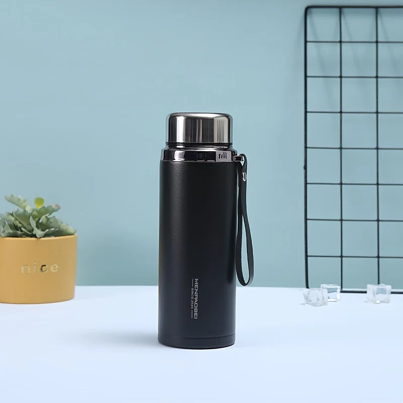 1PC 304 large capacity stainless steel insulated water cup for men and women, outdoor portable car mounted business sports