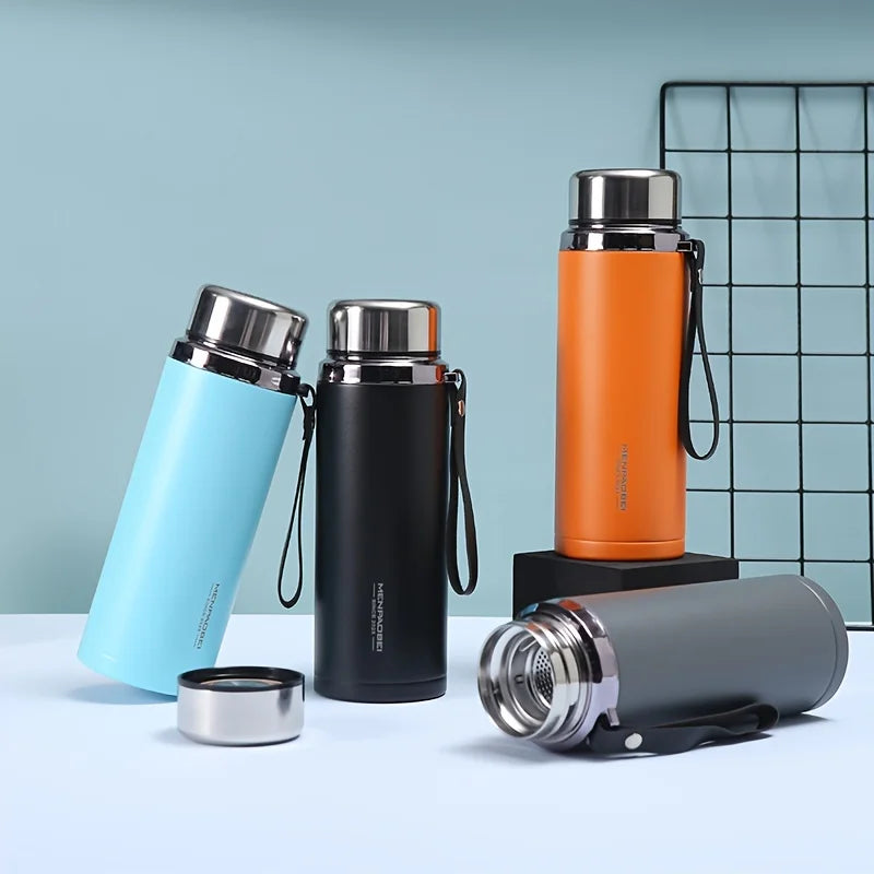 1PC 304 large capacity stainless steel insulated water cup for men and women, outdoor portable car mounted business sports