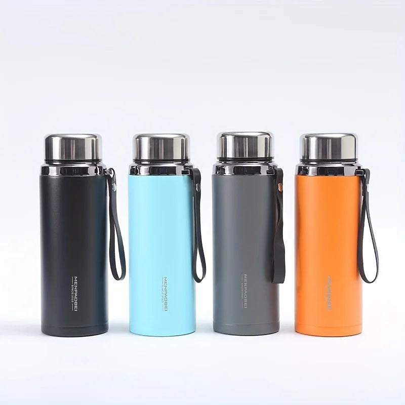 1PC 304 large capacity stainless steel insulated water cup for men and women, outdoor portable car mounted business sports