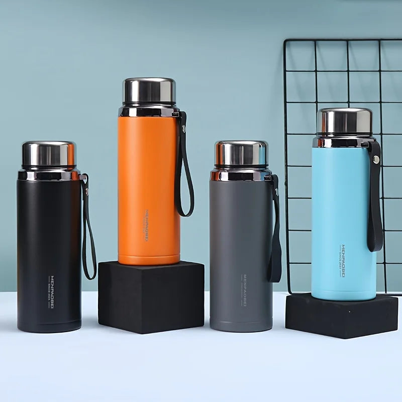 1PC 304 large capacity stainless steel insulated water cup for men and women, outdoor portable car mounted business sports