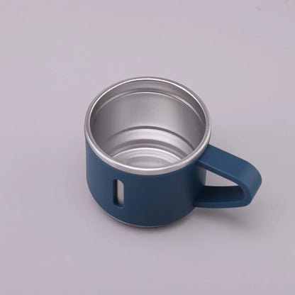 500 ml One Cup Three Lid Thermos Cup Set 304 Stainless Steel Handle Lid Gift Cup Men's And Women's Portable Gift Box Set