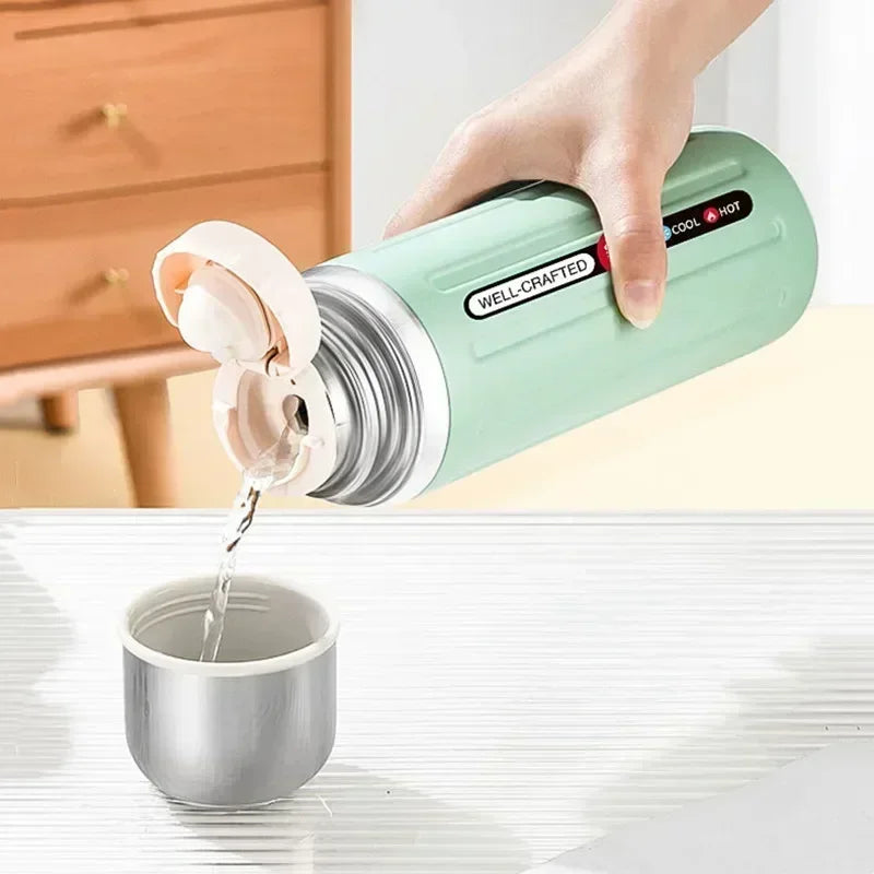 New 316 stainless steel vacuum thermos flask, insulated water bottle, travel hot cup, cold and hot summer and winter gift