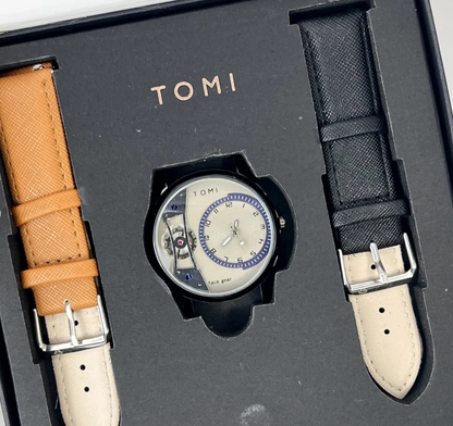 TOMI Face Gear Model Watch – Dual Strap Edition