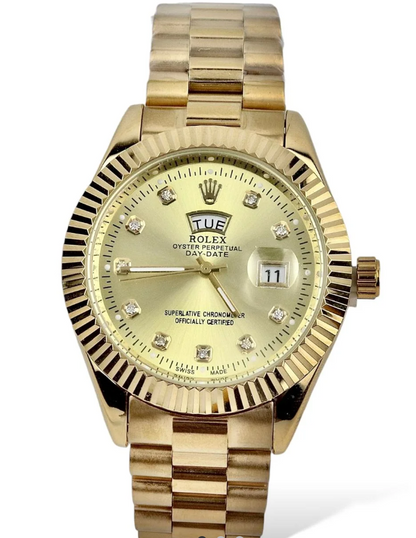 Rolex Watch | Day and Date Working | Golden